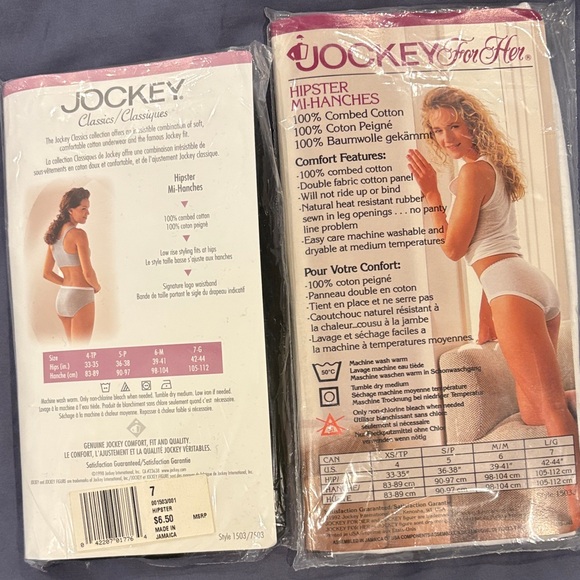 Jockey Elance Hipsters 3-Pack: pack 1:peach, pink, white. Pack2: grays, black - Picture 4 of 4